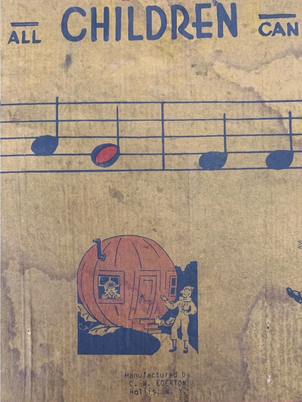 Vintage/antique Child’s Xylophone In A Board Game Box
